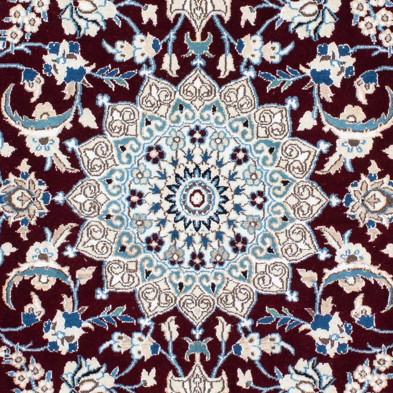 Alfombra Persa - Nain - Real - 182 x 110 cm - rojo oscuro