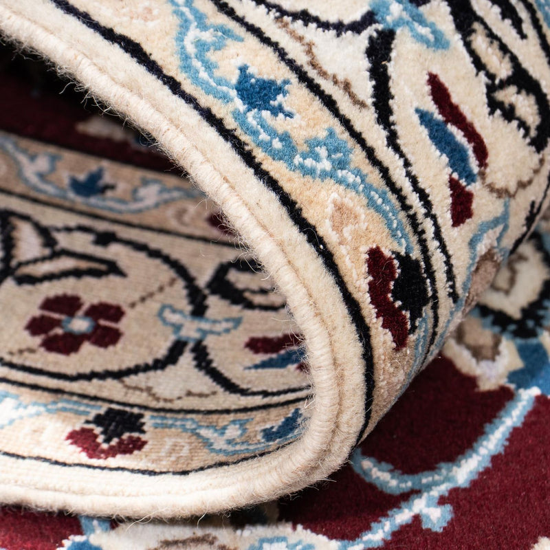 Alfombra Persa - Nain - Real - 182 x 110 cm - rojo oscuro