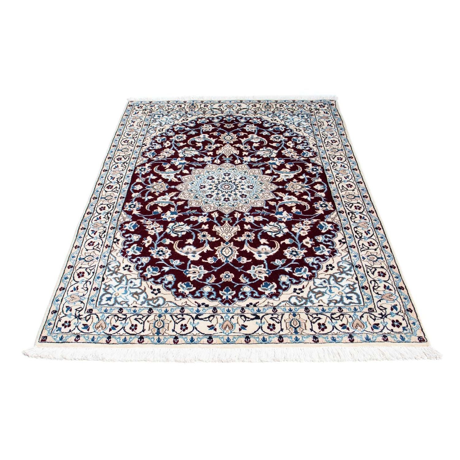 Alfombra Persa - Nain - Real - 182 x 110 cm - rojo oscuro