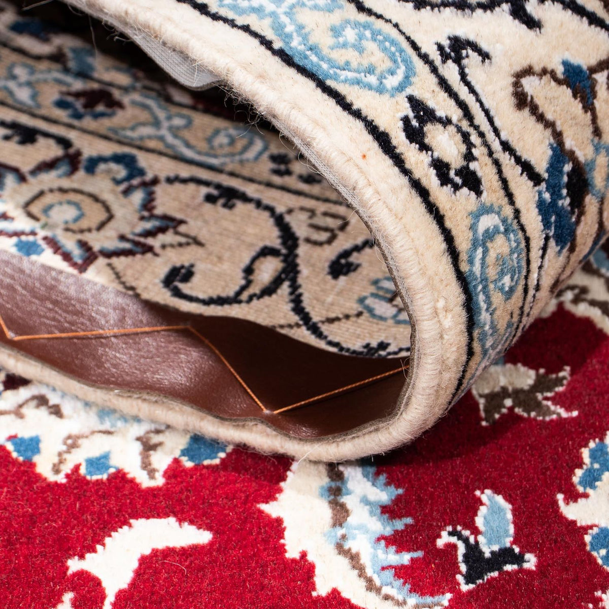 Alfombra de pasillo Alfombra Persa - Nain - Real - 177 x 107 cm - rojo oscuro