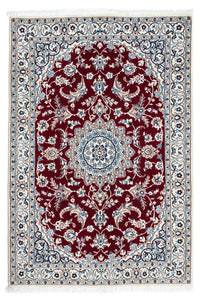 Alfombra Persa - Nain - Real - 163 x 115 cm - rojo oscuro