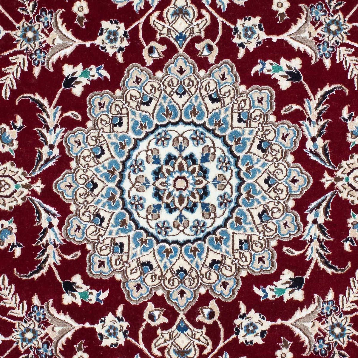 Alfombra Persa - Nain - Real - 163 x 115 cm - rojo oscuro