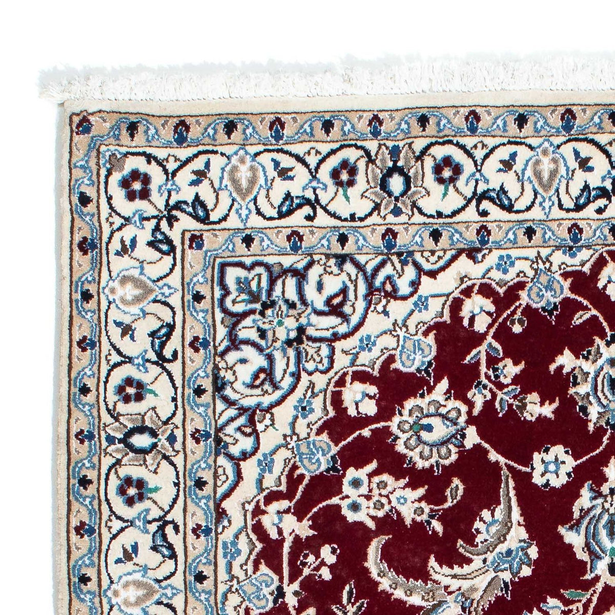 Alfombra Persa - Nain - Real - 163 x 115 cm - rojo oscuro