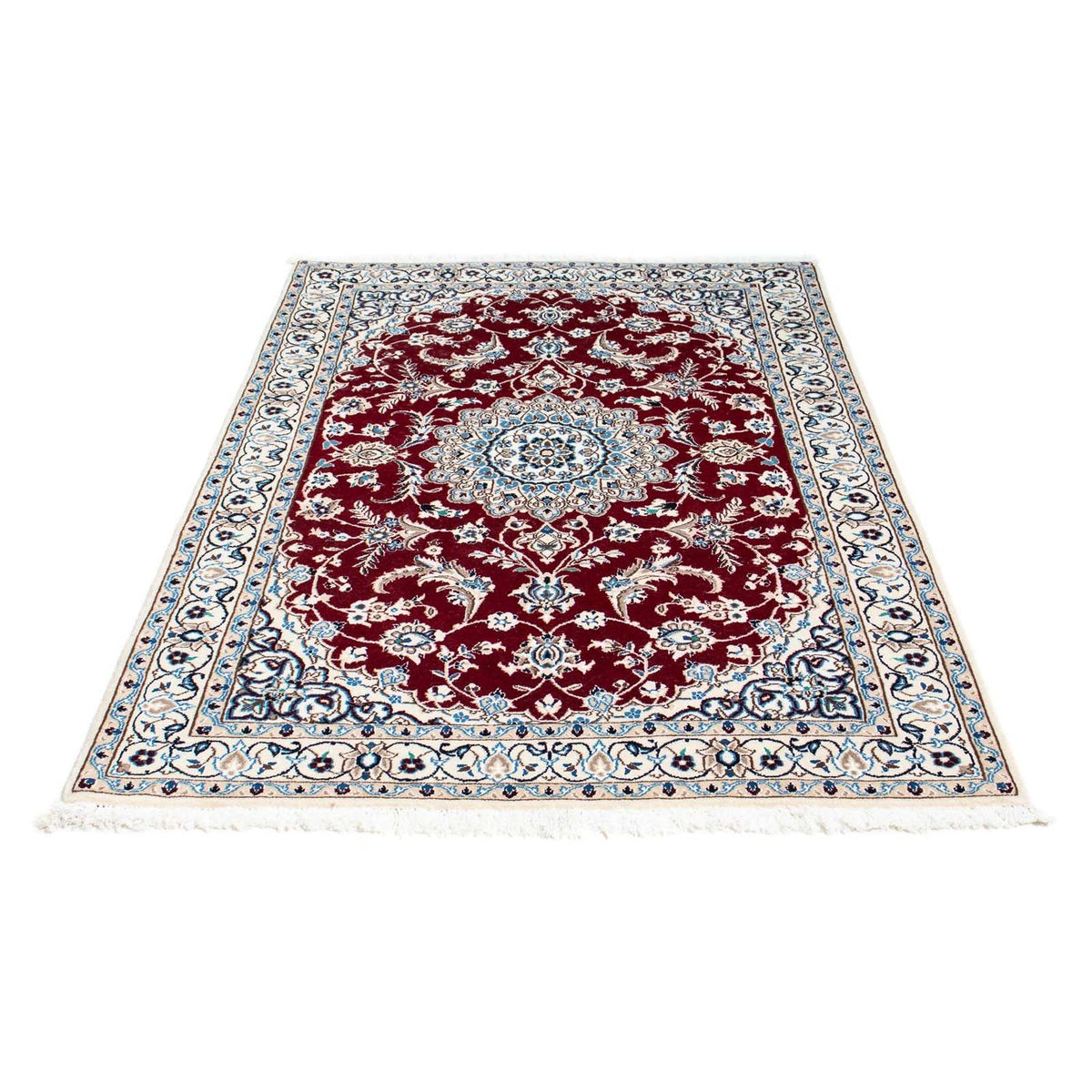 Alfombra Persa - Nain - Real - 163 x 115 cm - rojo oscuro