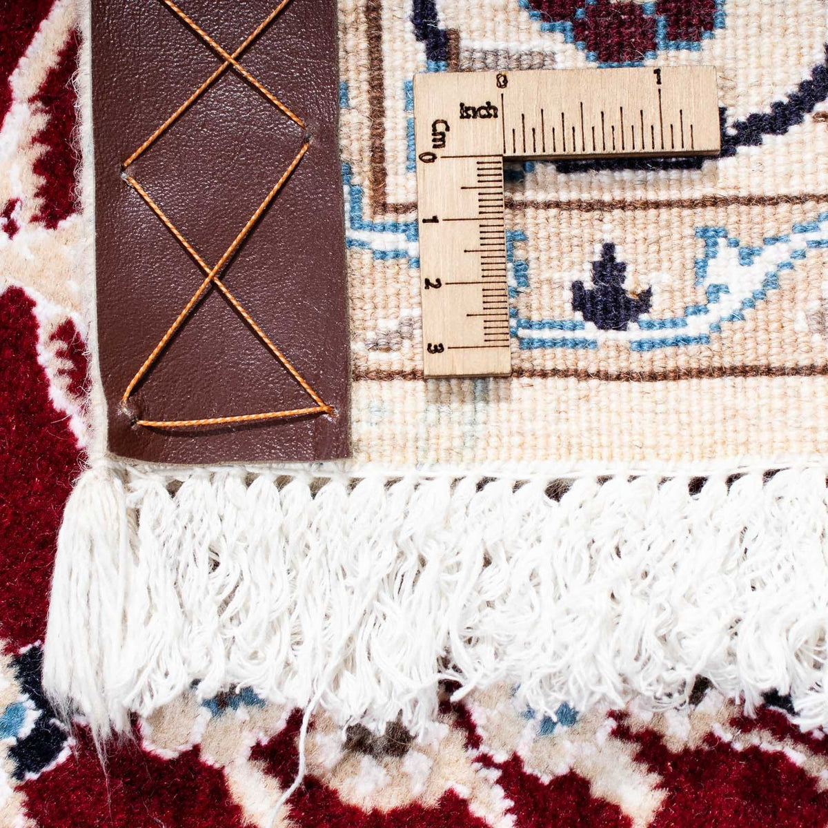 Alfombra Persa - Nain - Real - 163 x 115 cm - rojo oscuro