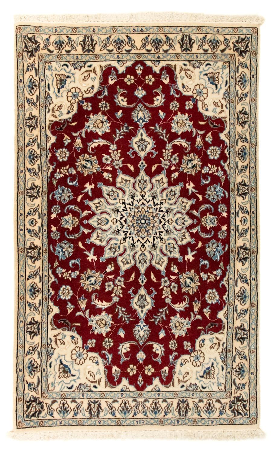 Alfombra Persa - Nain - Real - 139 x 82 cm - rojo