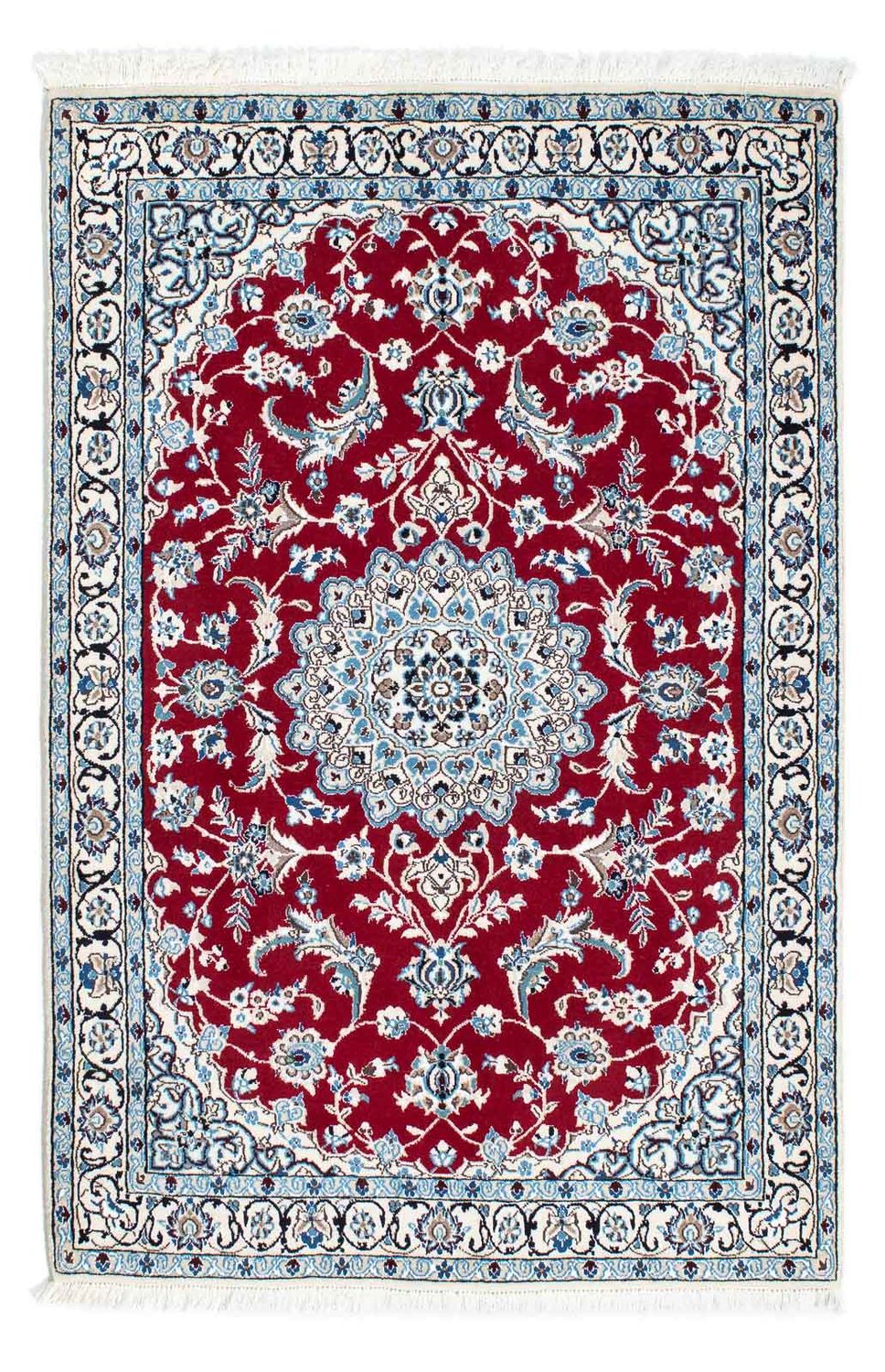 Alfombra Persa - Nain - Real - 169 x 113 cm - rojo oscuro