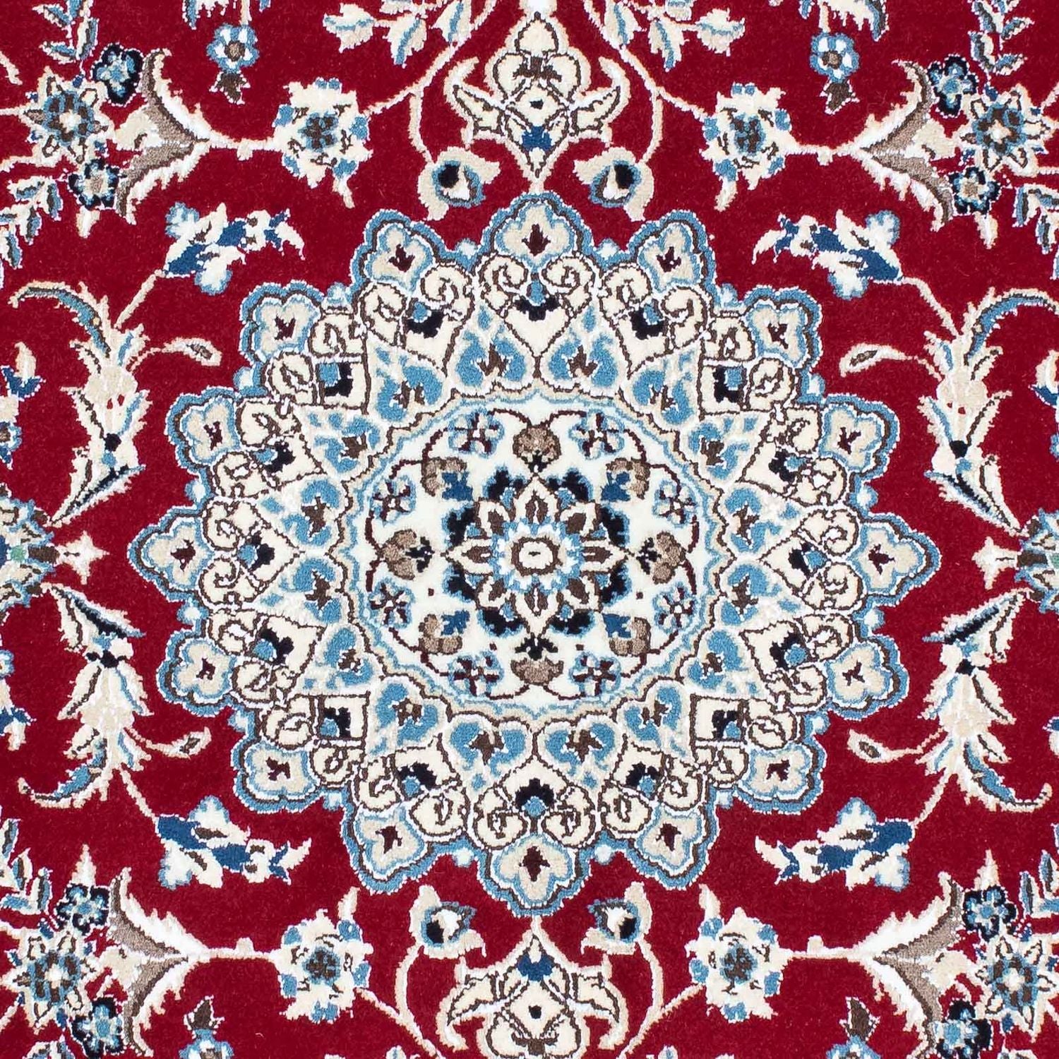 Alfombra Persa - Nain - Real - 169 x 113 cm - rojo oscuro