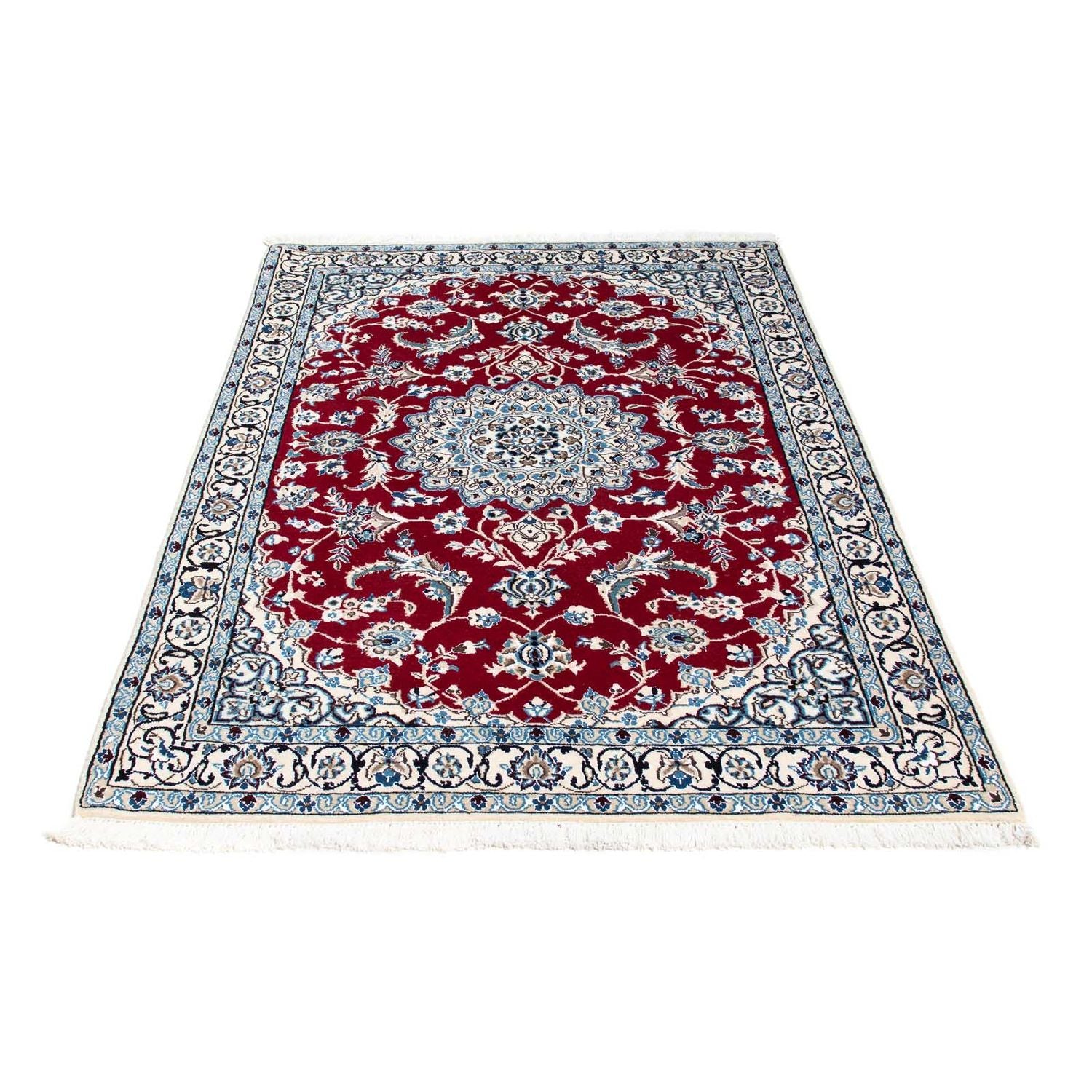 Alfombra Persa - Nain - Real - 169 x 113 cm - rojo oscuro