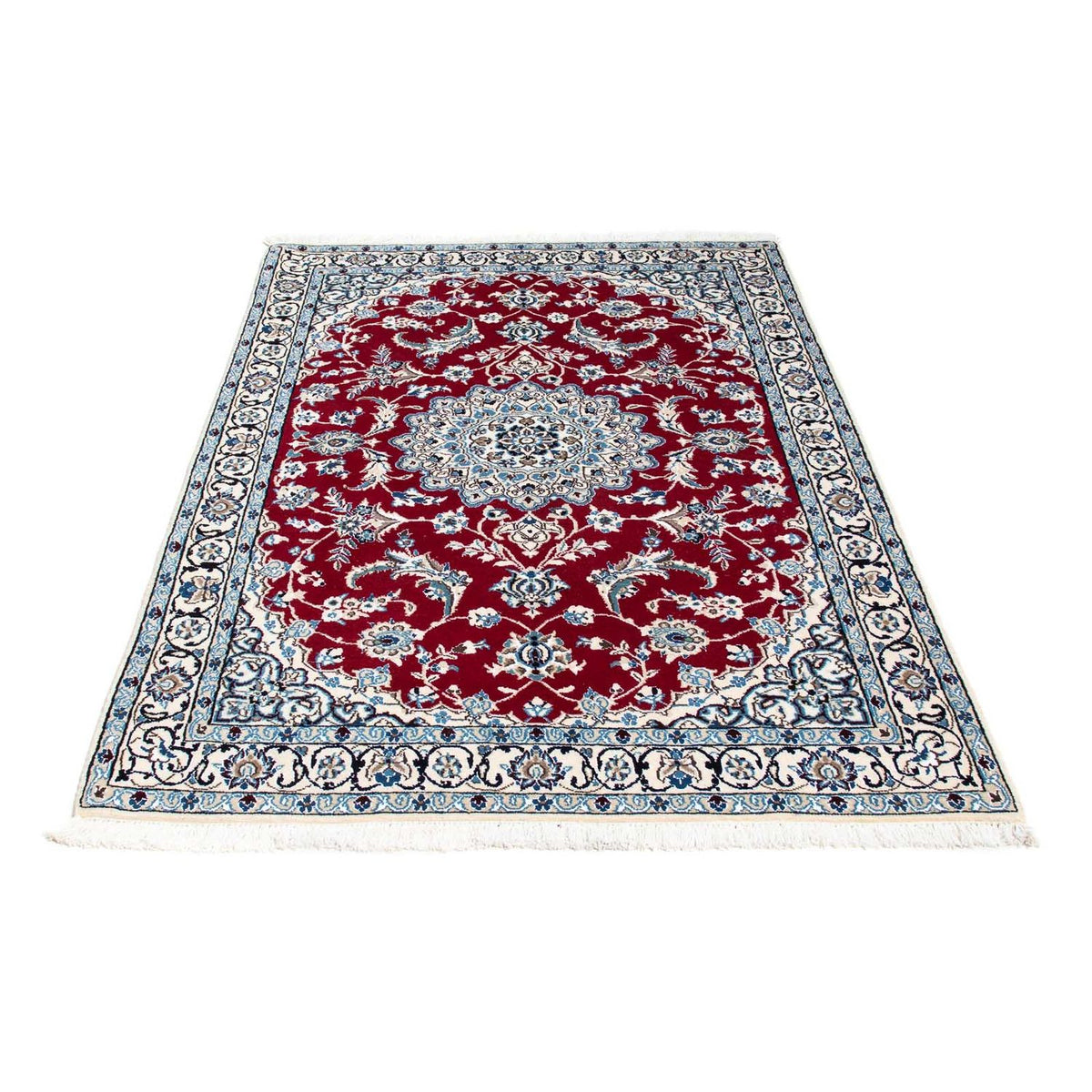 Alfombra Persa - Nain - Real - 169 x 113 cm - rojo oscuro
