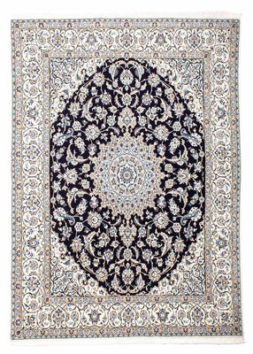 Alfombra Persa - Nain - Real - 251 x 200 cm - azul oscuro
