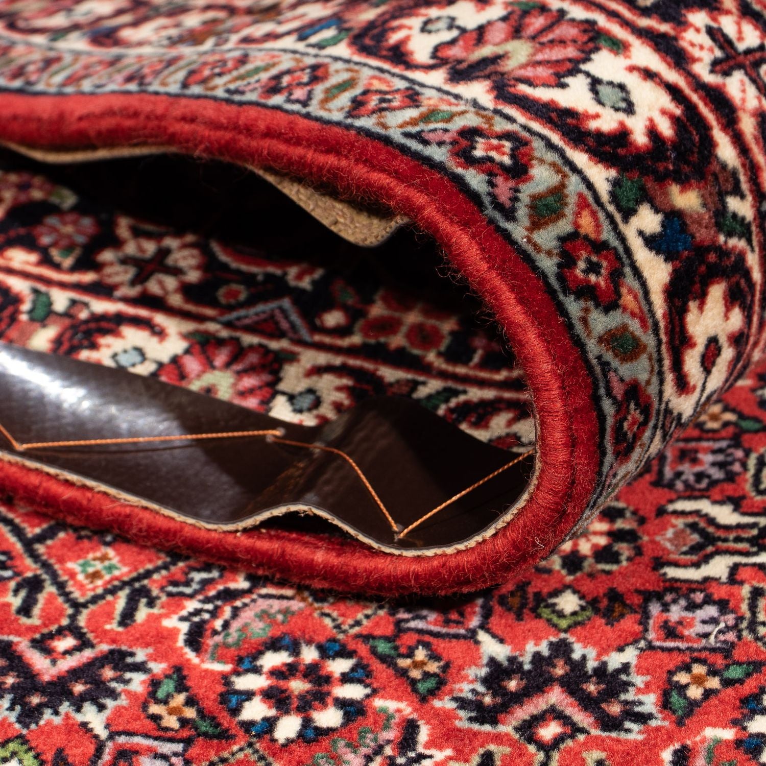 Alfombra persa - Bidjar - 302 x 210 cm - rojo oscuro