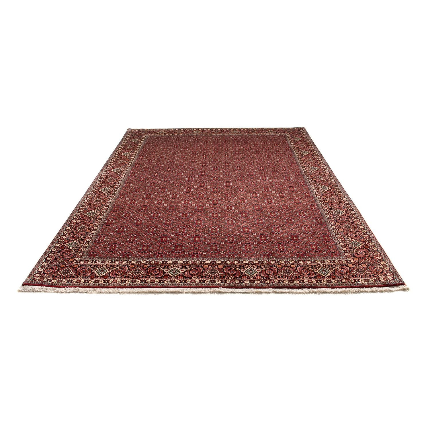 Alfombra persa - Bidjar - 302 x 210 cm - rojo oscuro