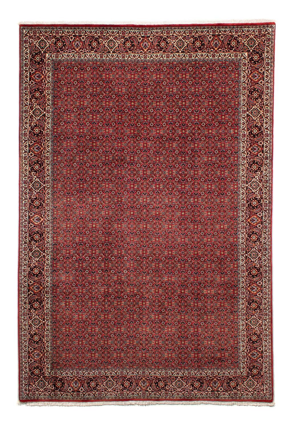 Alfombra persa - Bidjar - 298 x 205 cm - rojo oscuro