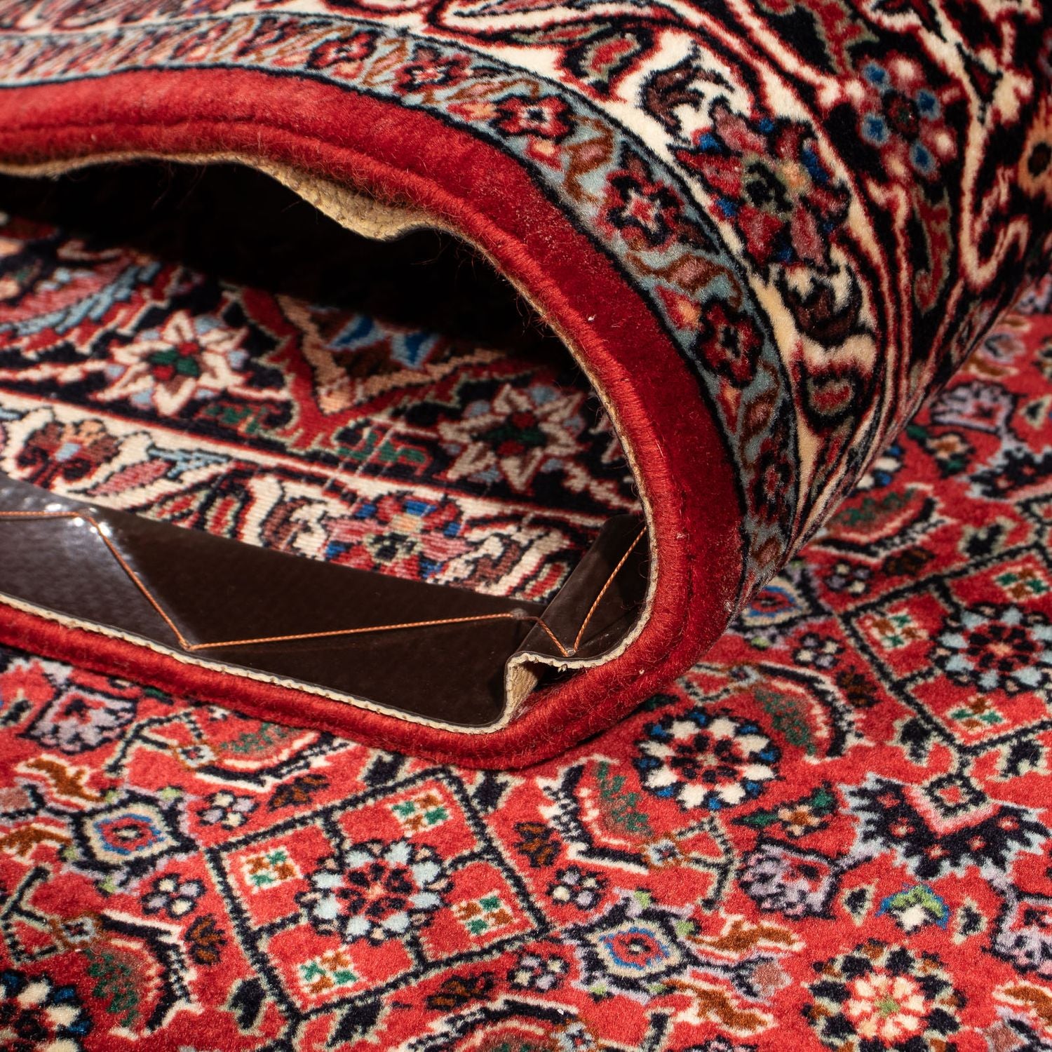 Alfombra persa - Bidjar - 298 x 205 cm - rojo oscuro