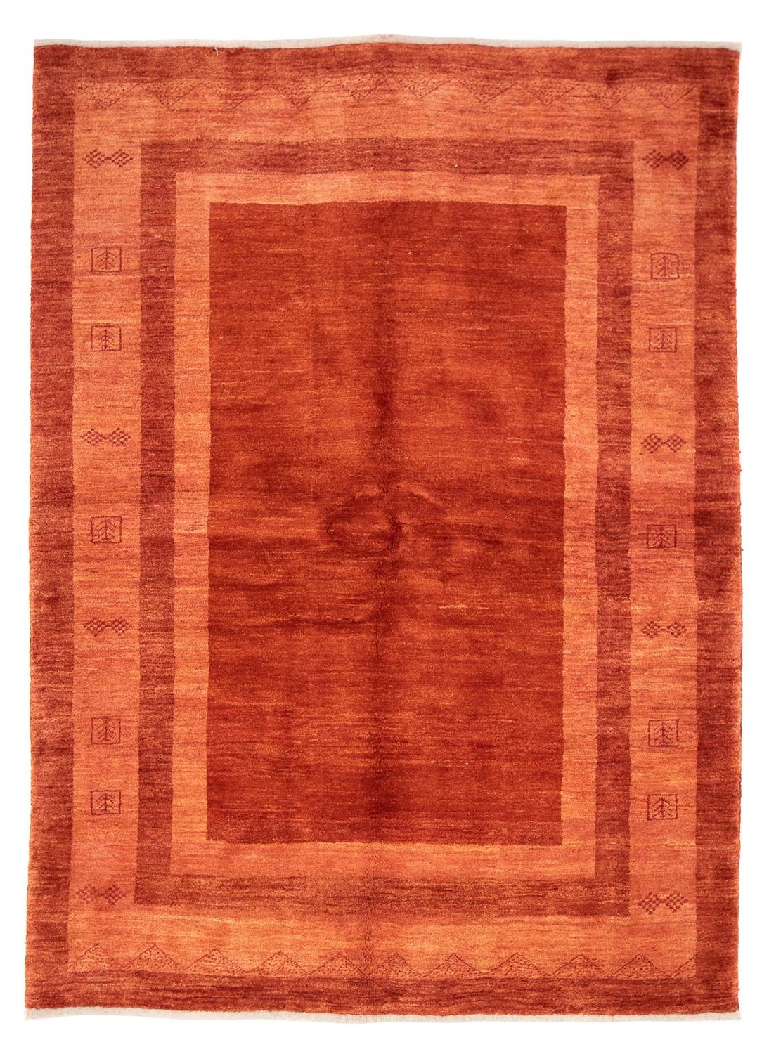 Alfombra Gabbeh - Persa - 242 x 170 cm - rojo oscuro