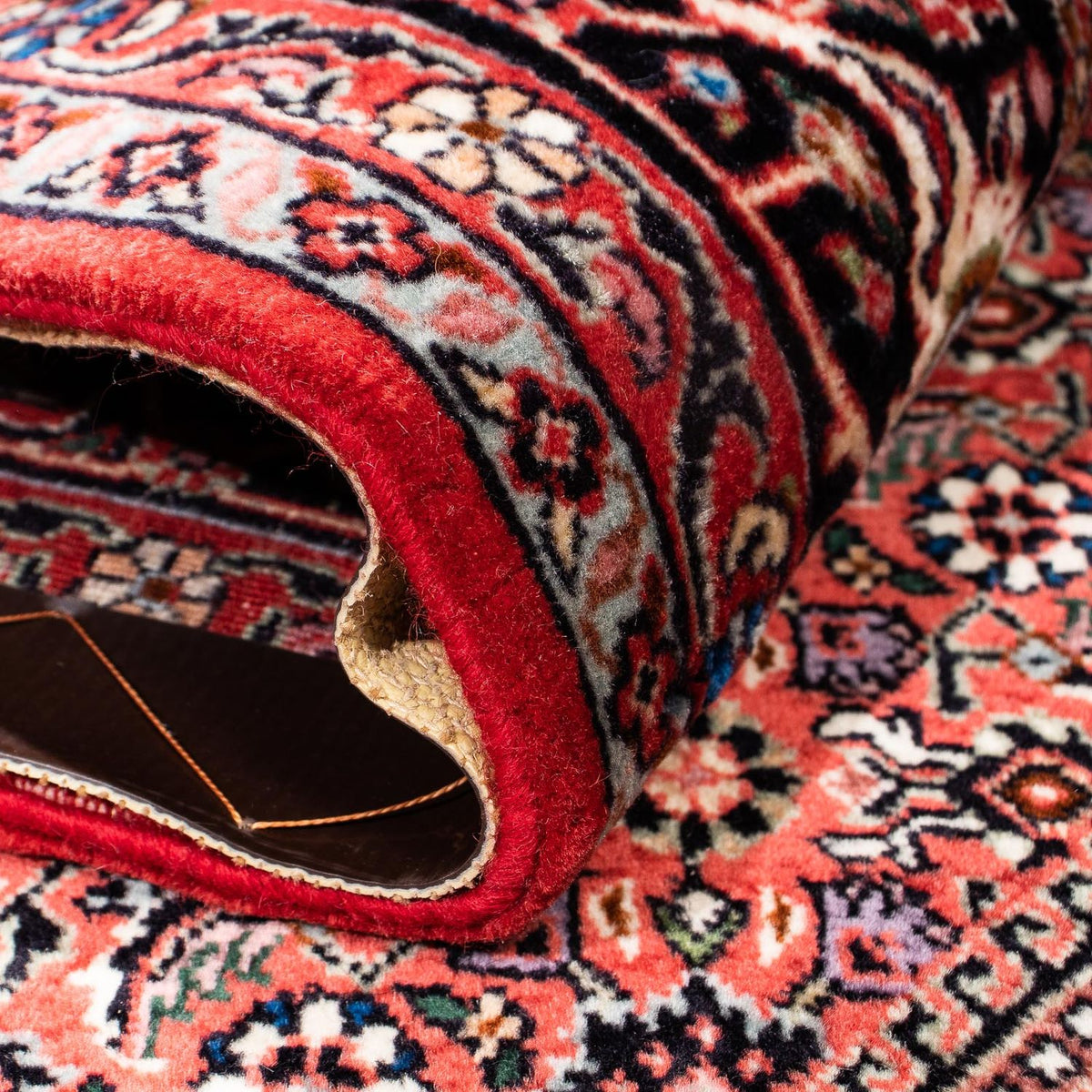 Alfombra persa - Bidjar - 236 x 169 cm - rojo oscuro