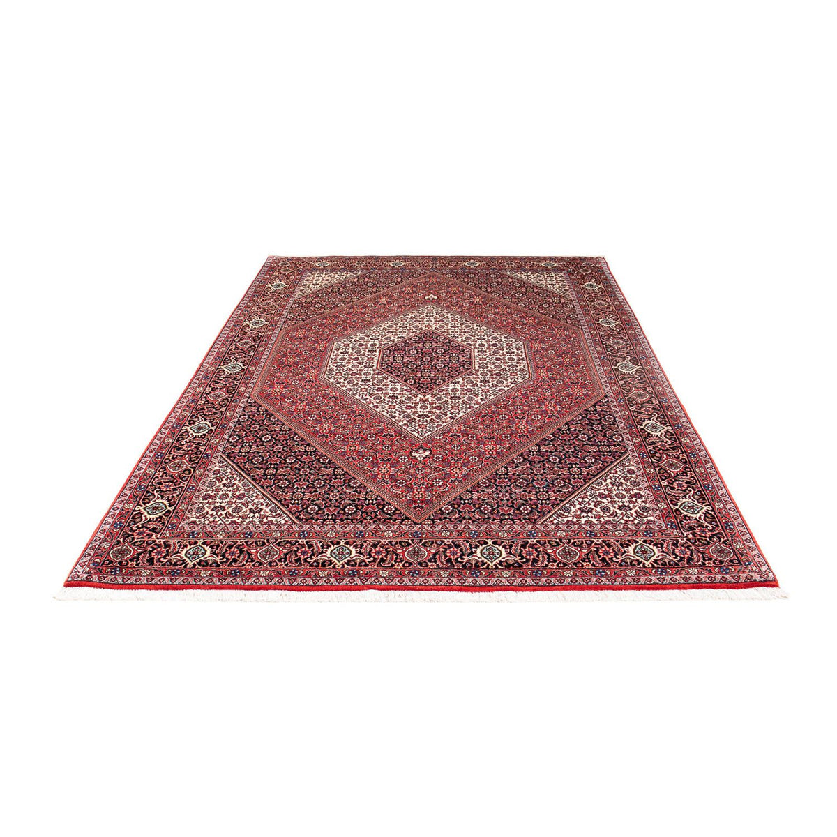 Alfombra persa - Bidjar - 236 x 169 cm - rojo oscuro