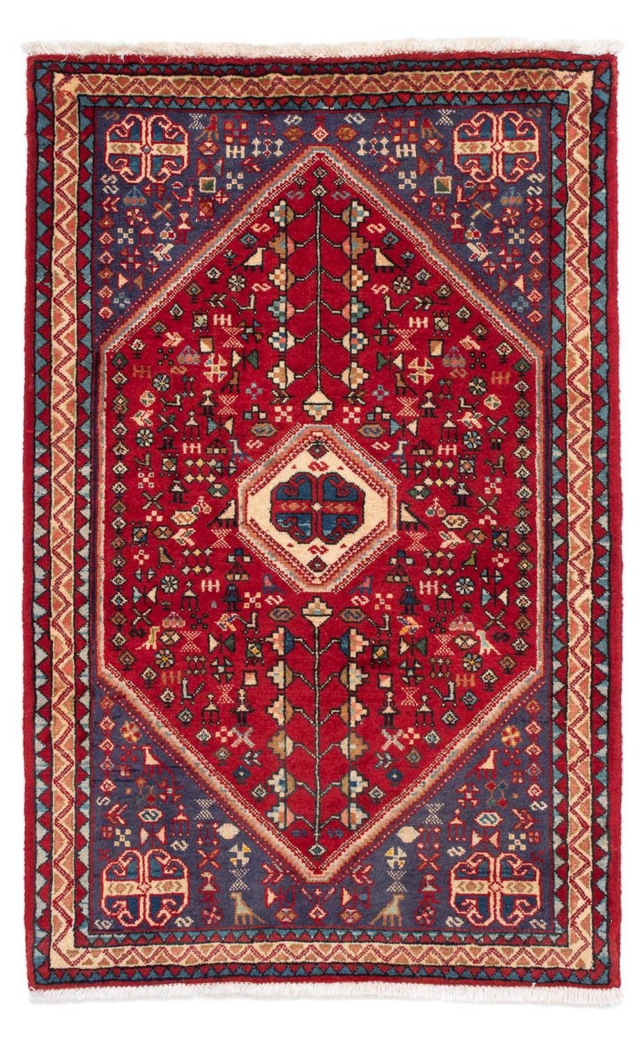 Alfombra persa - Nómada - 128 x 76 cm - rojo