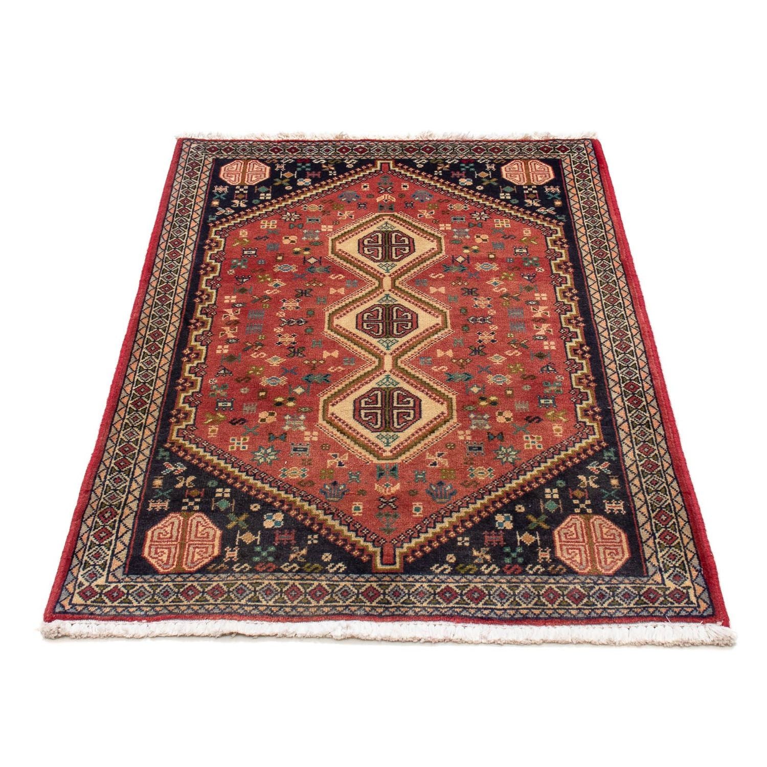 Alfombra persa - Nómada - 123 x 78 cm - rojo claro