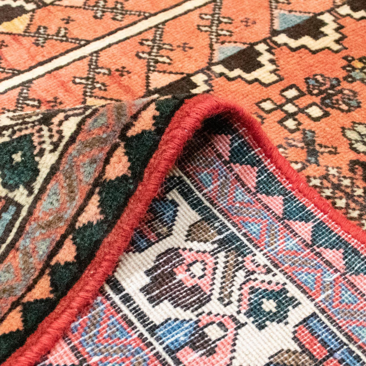 Alfombra persa - Nómada - 191 x 149 cm - rojo