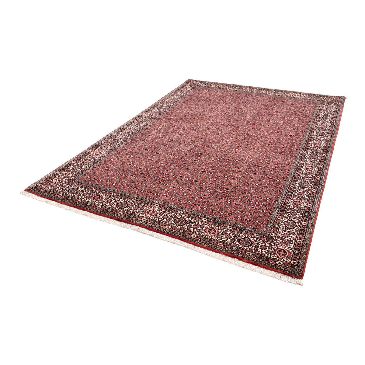 Alfombra persa - Bidjar - 243 x 173 cm - rojo oscuro