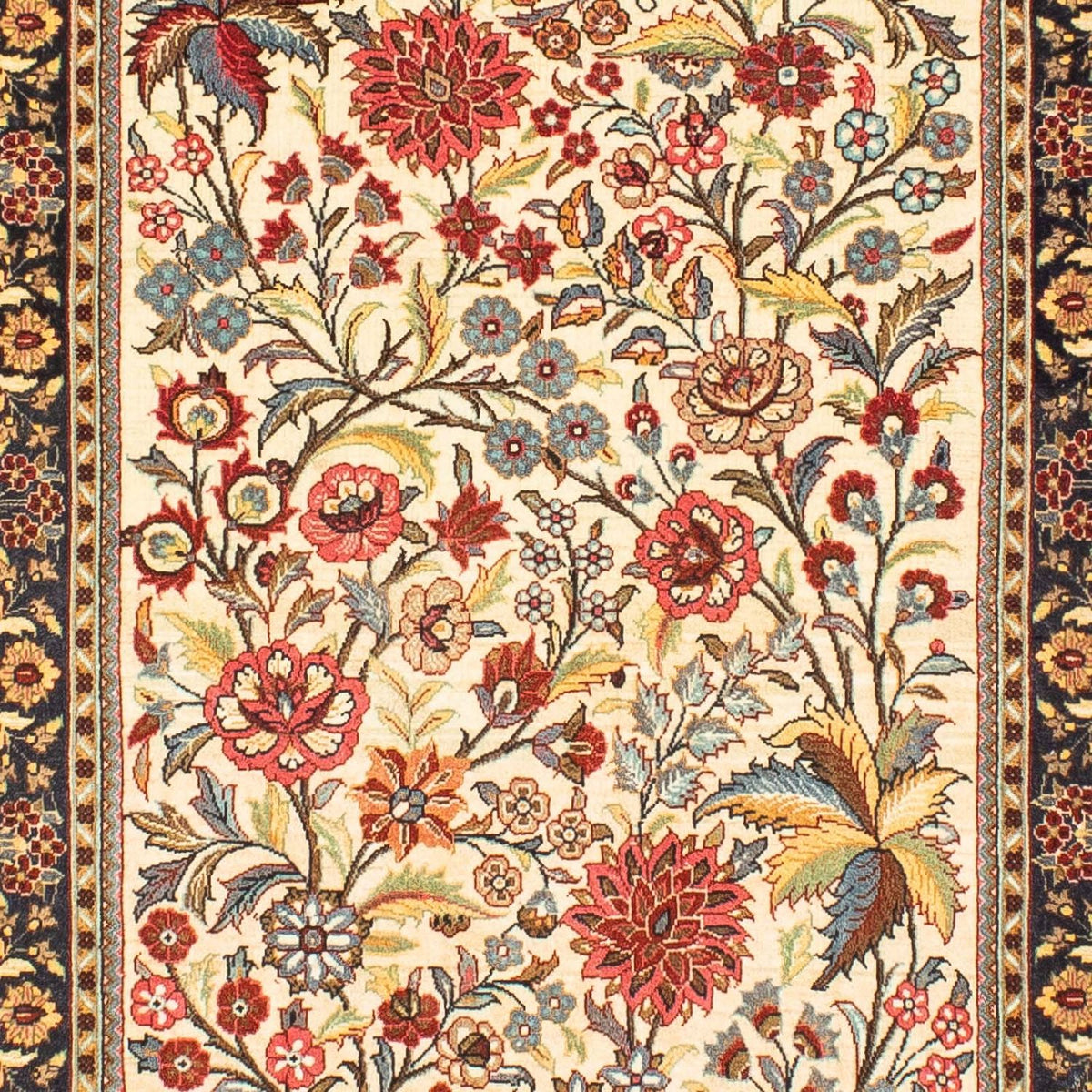 Alfombra de pasillo Alfombra persa - Ghom - 267 x 69 cm - beige