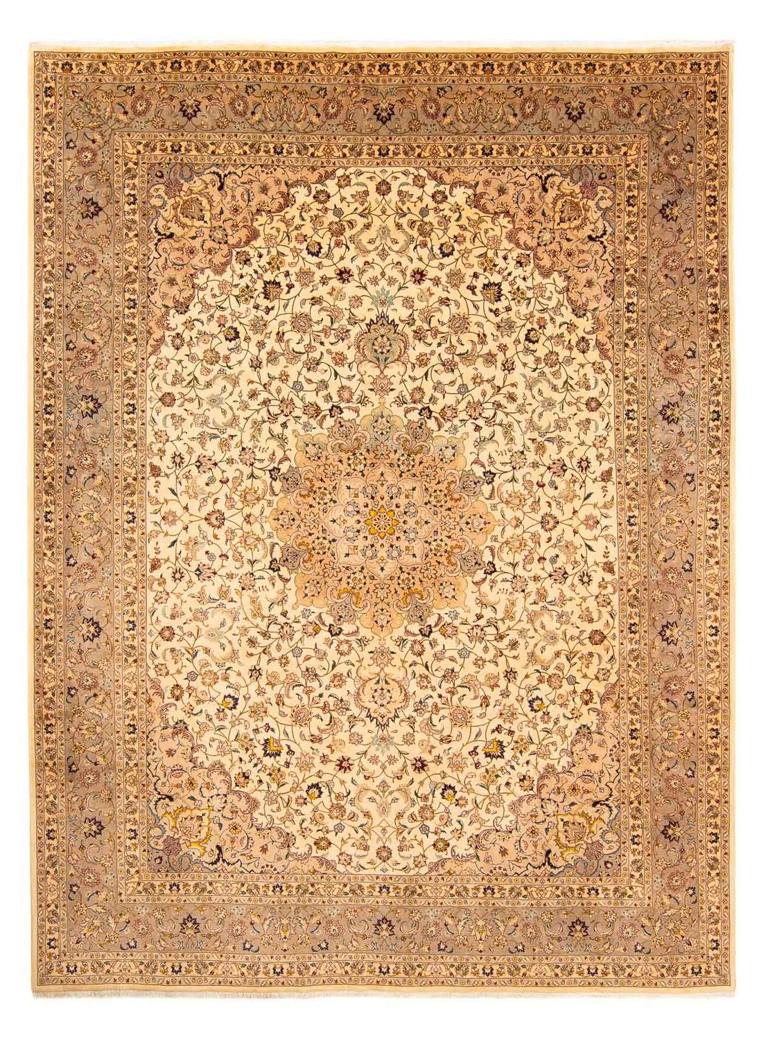 Alfombra persa - Tabriz - 377 x 298 cm - marrón claro