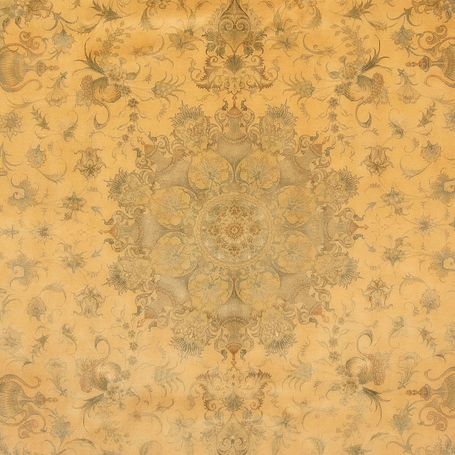 Alfombra Persa - Tabriz - Real - 352 x 251 cm - marrón claro