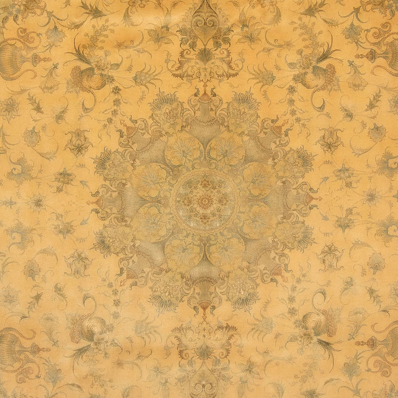 Alfombra Persa - Tabriz - Real - 352 x 251 cm - marrón claro