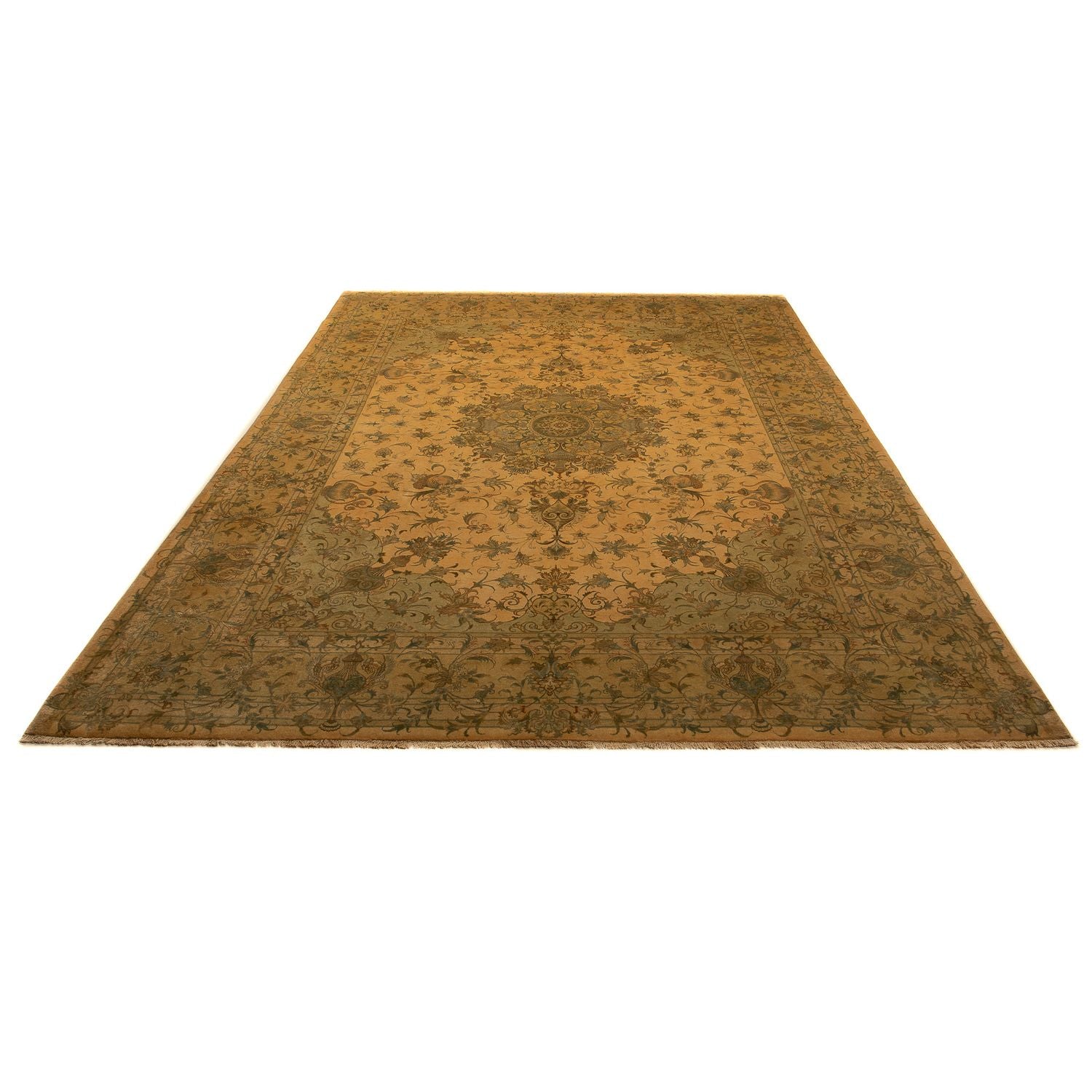 Alfombra Persa - Tabriz - Real - 352 x 251 cm - marrón claro