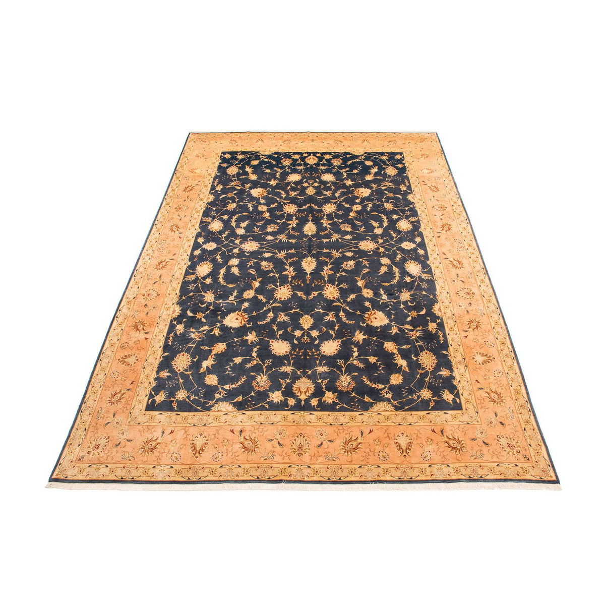 Alfombra Persa - Tabriz - Real - 415 x 298 cm - azul oscuro