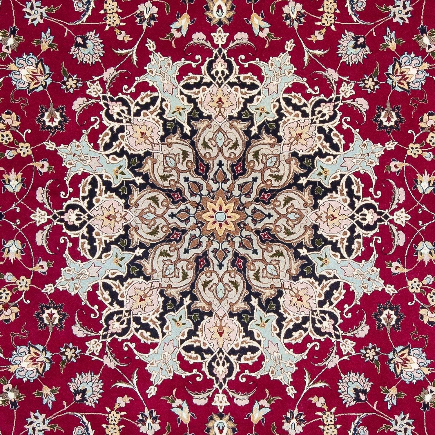 Alfombra Persa - Tabriz - Real - 307 x 204 cm - rojo oscuro
