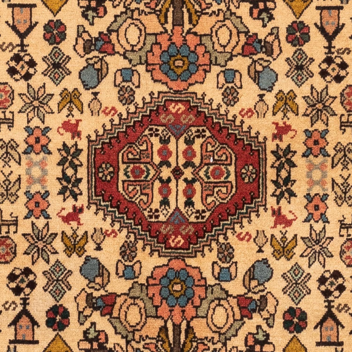 Alfombra persa - Nómada - 157 x 102 cm - rojo claro