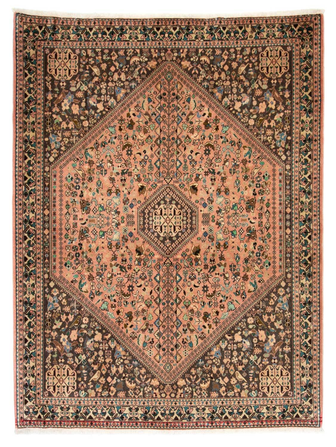 Alfombra persa - Nómada - 198 x 160 cm - rojo claro
