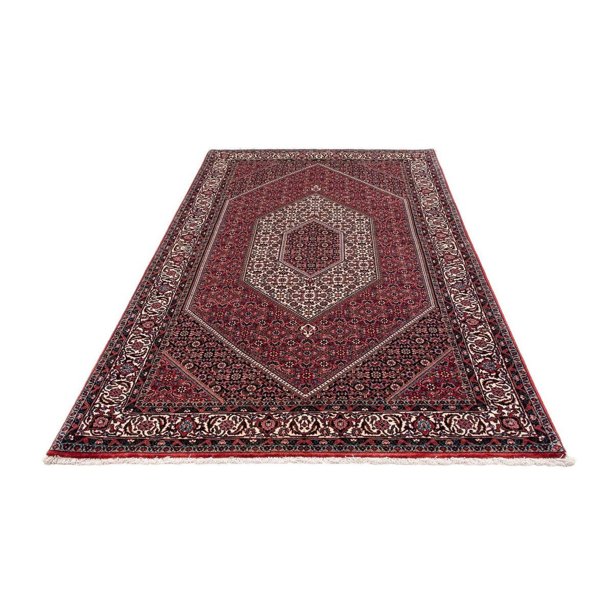 Alfombra persa - Bidjar - 220 x 134 cm - rojo claro
