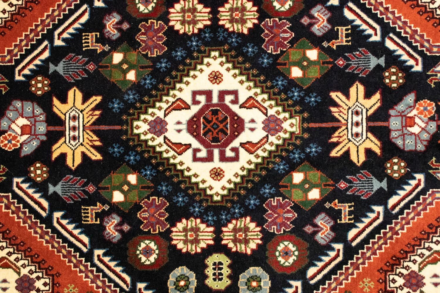 Alfombra persa - Nómada - 154 x 107 cm - azul oscuro