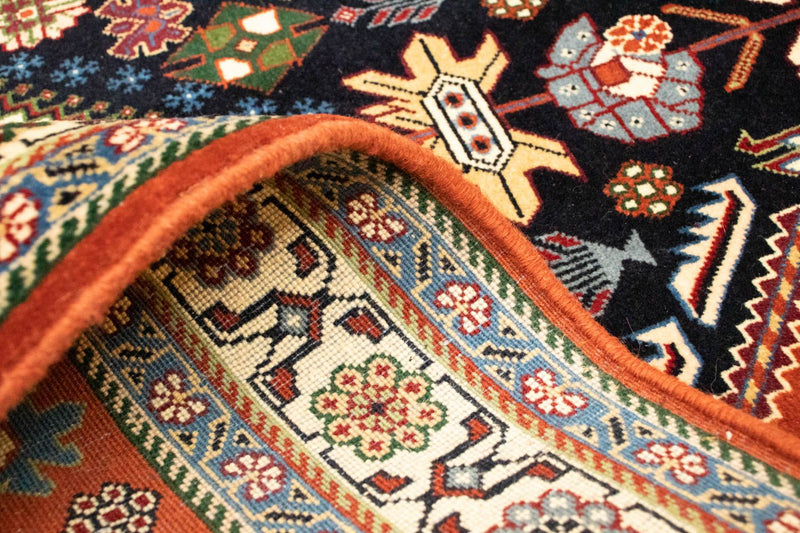 Alfombra persa - Nómada - 154 x 107 cm - azul oscuro