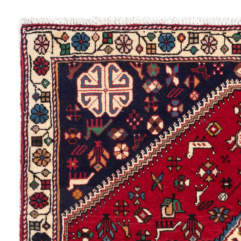 Alfombra persa - Nómada - 148 x 102 cm - rojo oscuro