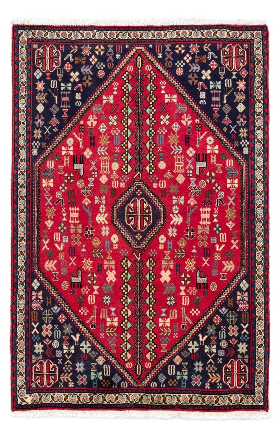 Alfombra persa - Nómada - 150 x 97 cm - rojo