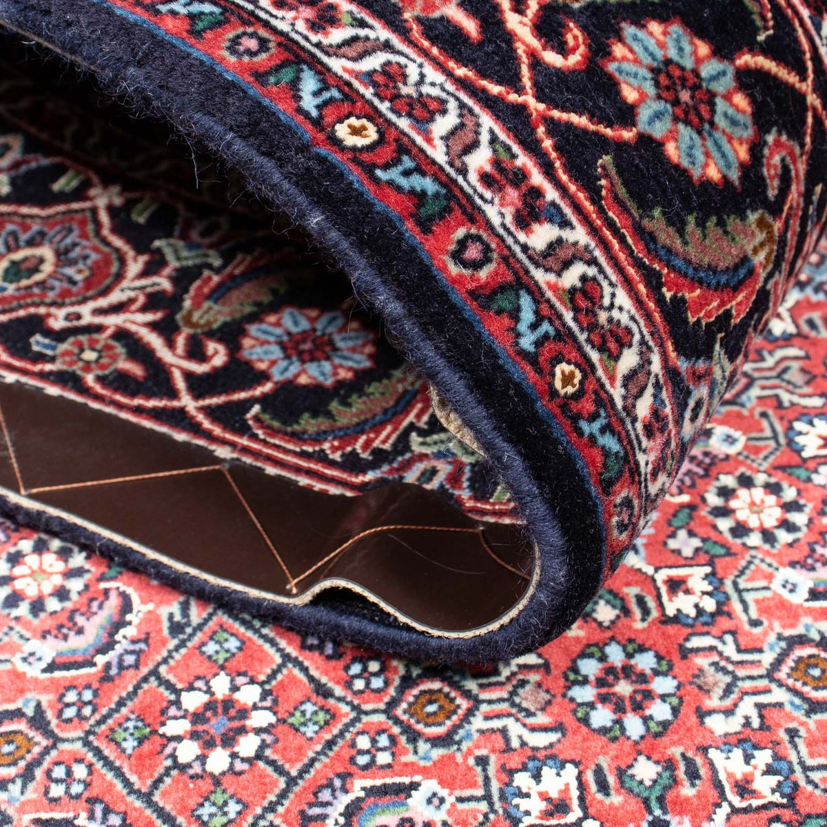 Alfombra de pasillo Alfombra persa - Bidjar - 225 x 128 cm - rojo claro