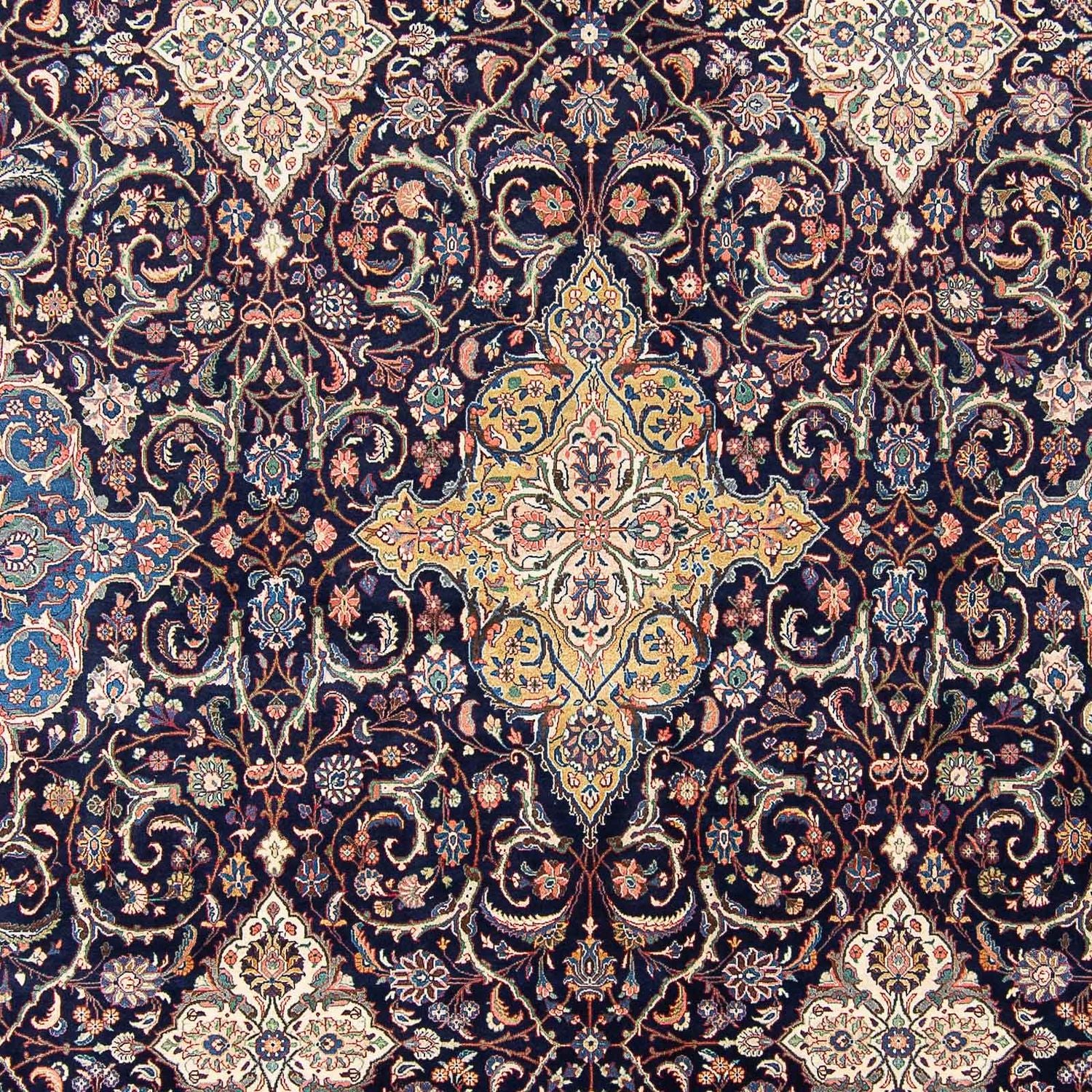 Alfombra persa - Clásica - 438 x 305 cm - azul oscuro