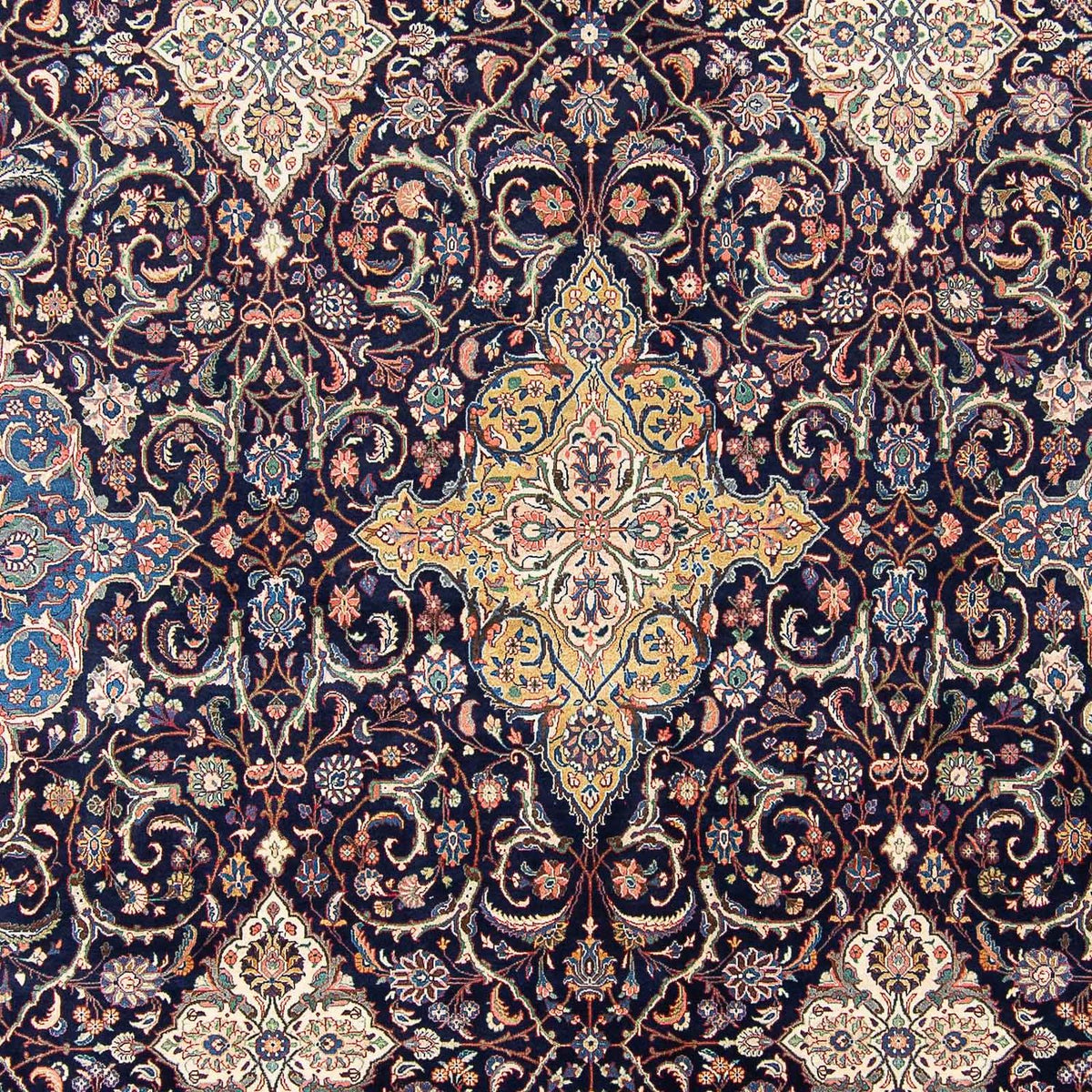 Alfombra persa - Clásica - 438 x 305 cm - azul oscuro