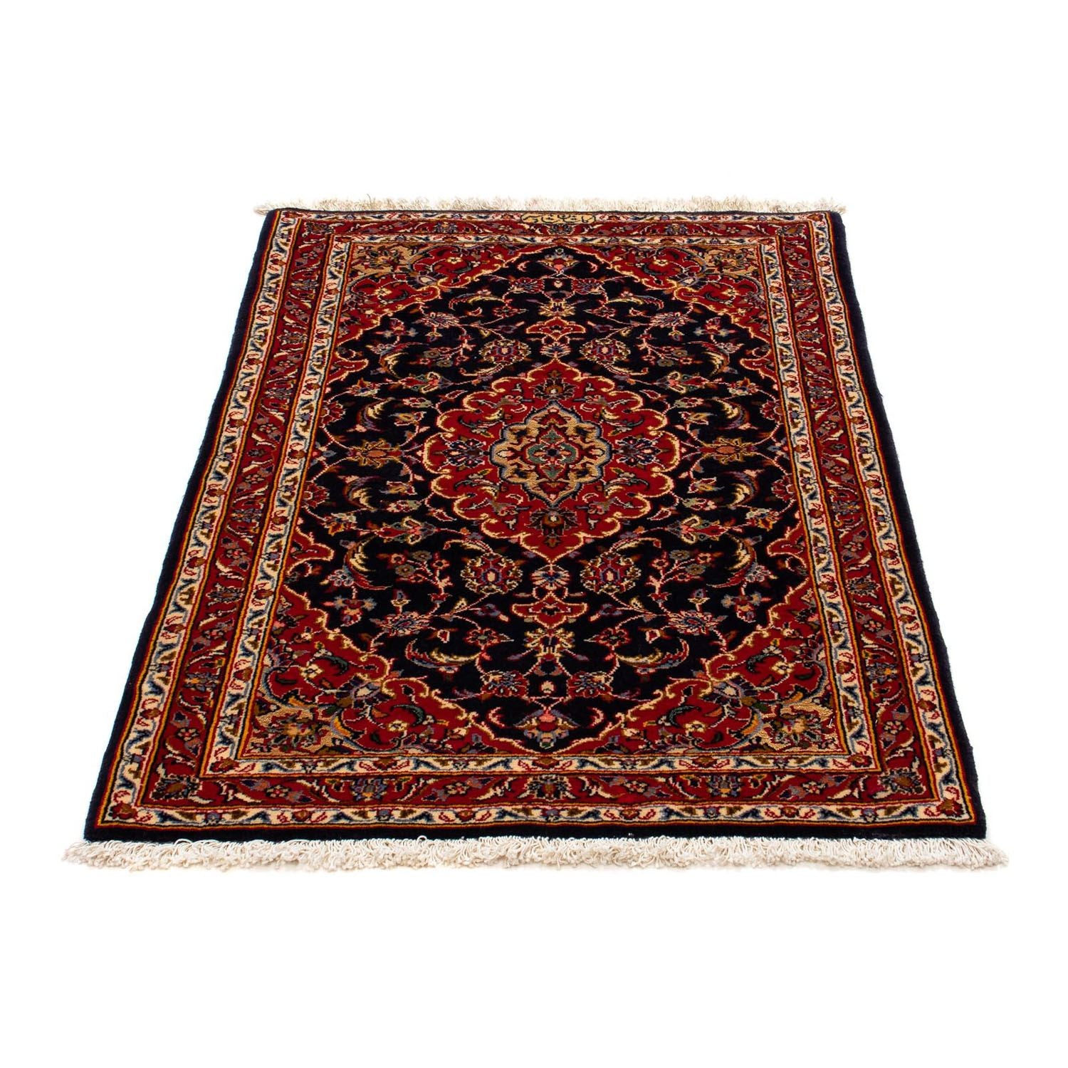Alfombra persa - Keshan - 116 x 78 cm - azul oscuro