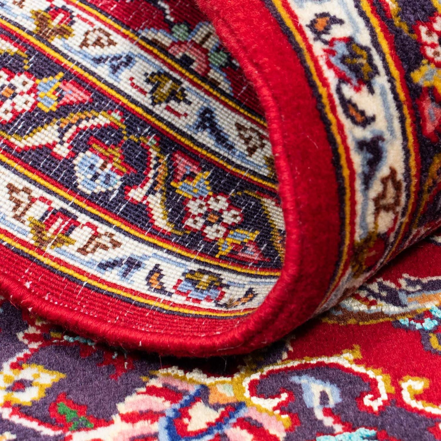 Alfombra persa - Keshan - 118 x 79 cm - rojo