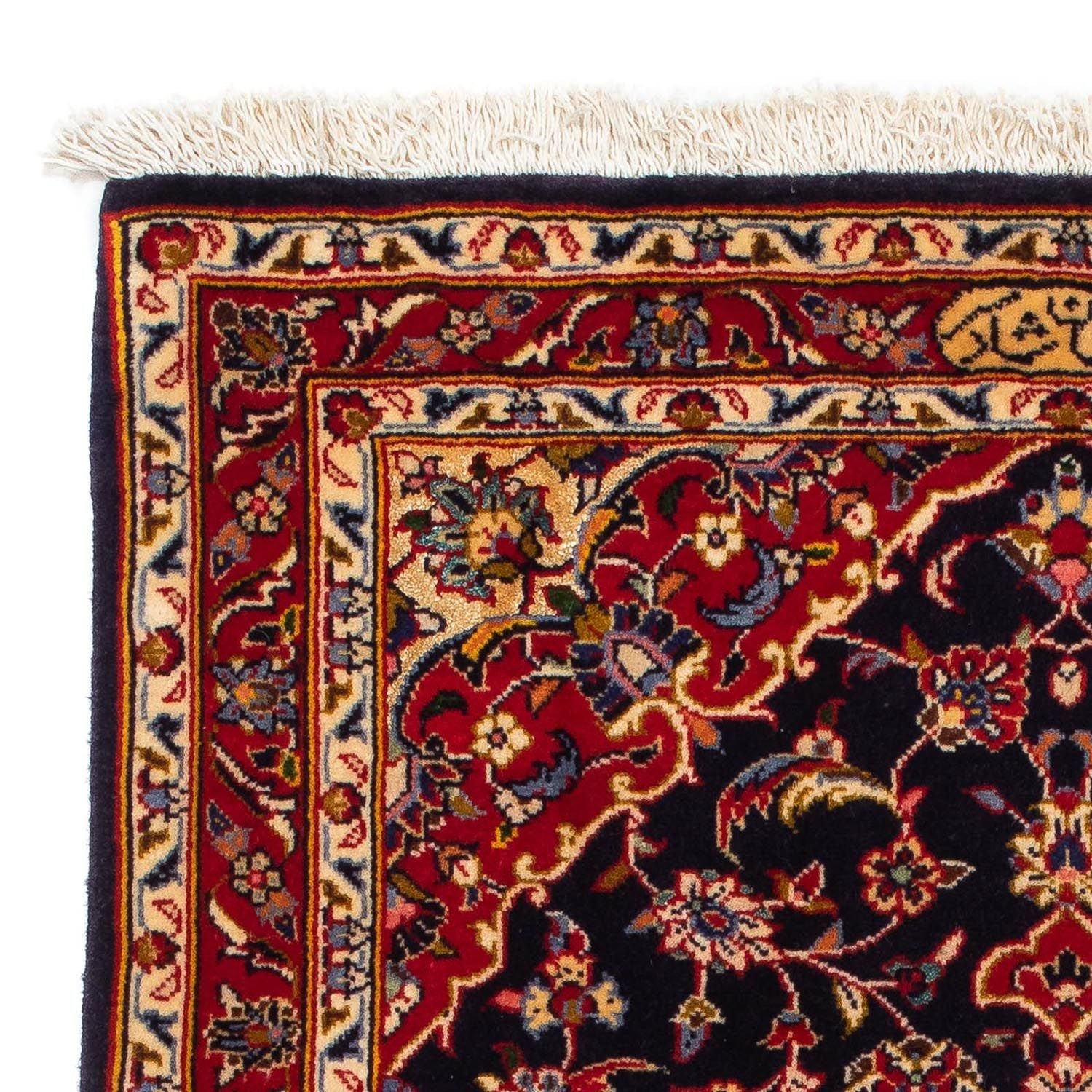 Alfombra persa - Keshan - 118 x 80 cm - azul oscuro