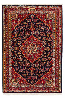 Alfombra persa - Keshan - 118 x 77 cm - azul oscuro