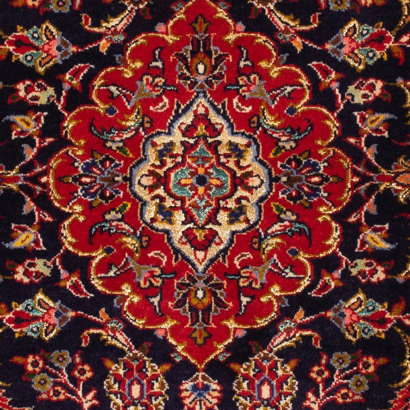 Alfombra persa - Keshan - 121 x 79 cm - azul oscuro