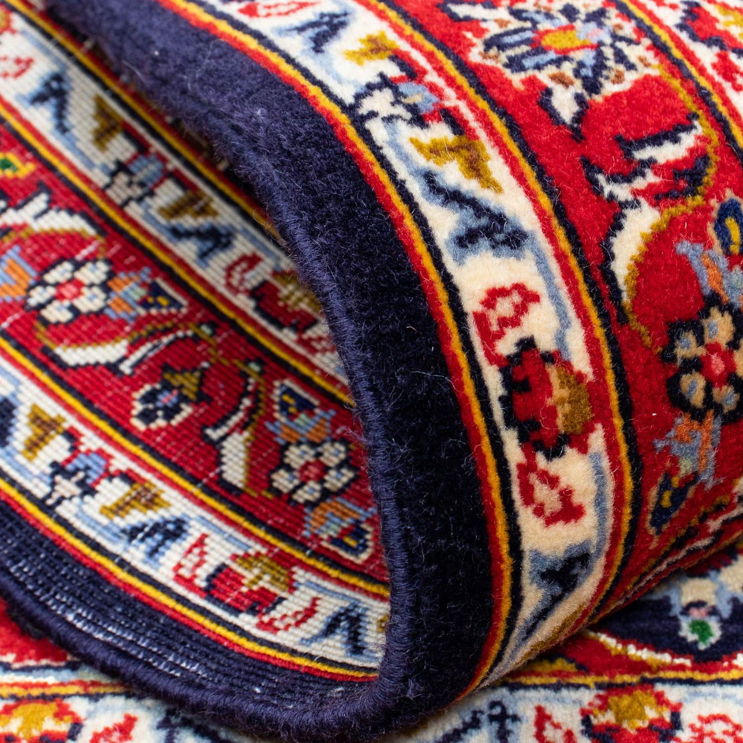 Alfombra persa - Keshan - 121 x 79 cm - azul oscuro