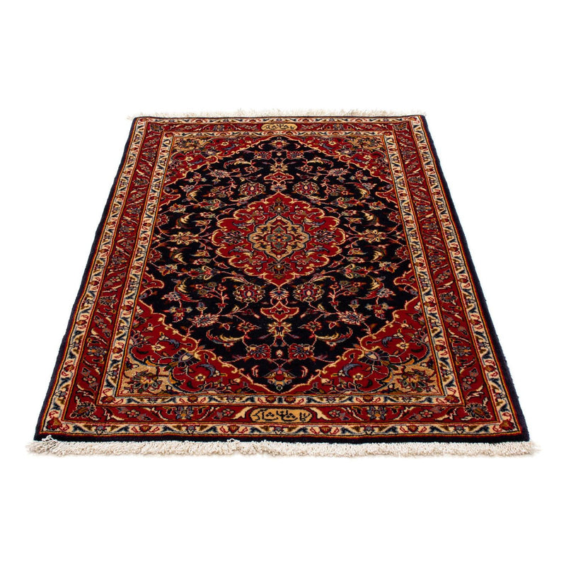 Alfombra persa - Keshan - 119 x 80 cm - azul oscuro